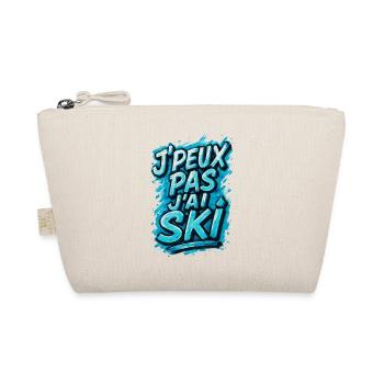 Ich kann nicht Skifahren. - Bio-Täschchen - Natur - Vorne