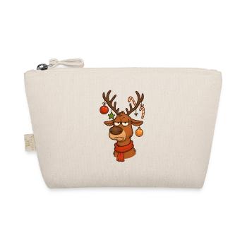 Hirsch Rudolph Merry Christmas - Organic Pouch - nature - Front