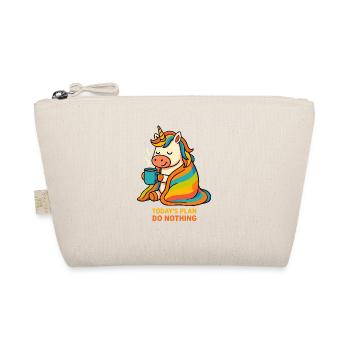 Lazy Unicorn – Today’s Plan Do Nothing Tee - Organic Pouch - nature - Front