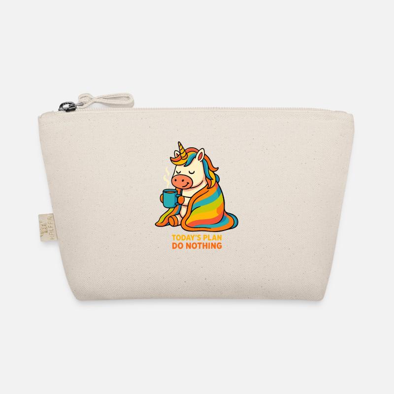 Lazy Unicorn – Today’s Plan Do Nothing Tee Organic Pouch