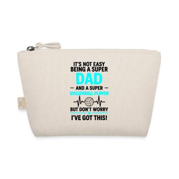 Cœur + Volley-ball – Super Papa Joueur de Volley-ball - Trousse biologique - nature - Devant