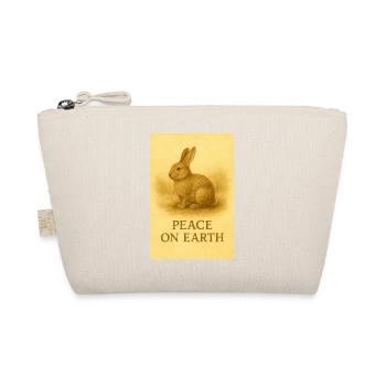 Peace on Earth Rabbit Print - Organic Pouch - nature - Front