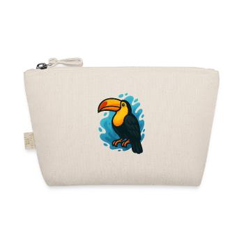 Colorful Toucan in Blue Waves - Organic Pouch - nature - Front