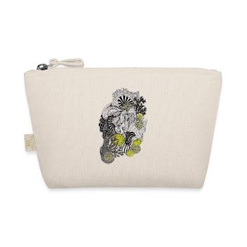 Organic Pattern Flower Yellow Black - Organic Pouch - nature - Front