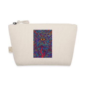 Psychedelic Eye and Mushrooms - Organic Pouch - nature - Front
