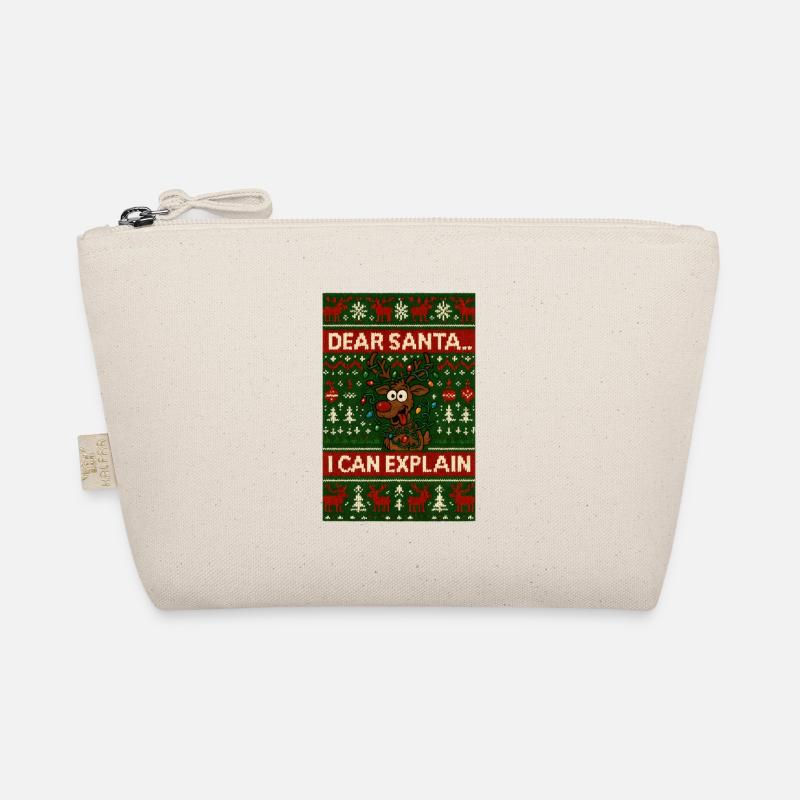Ugly Christmas Dear Santa - Bio-Täschchen - Natur