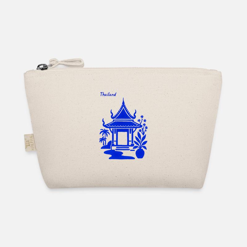 Blauer Thailändischer Pavillon Bio-Täschchen