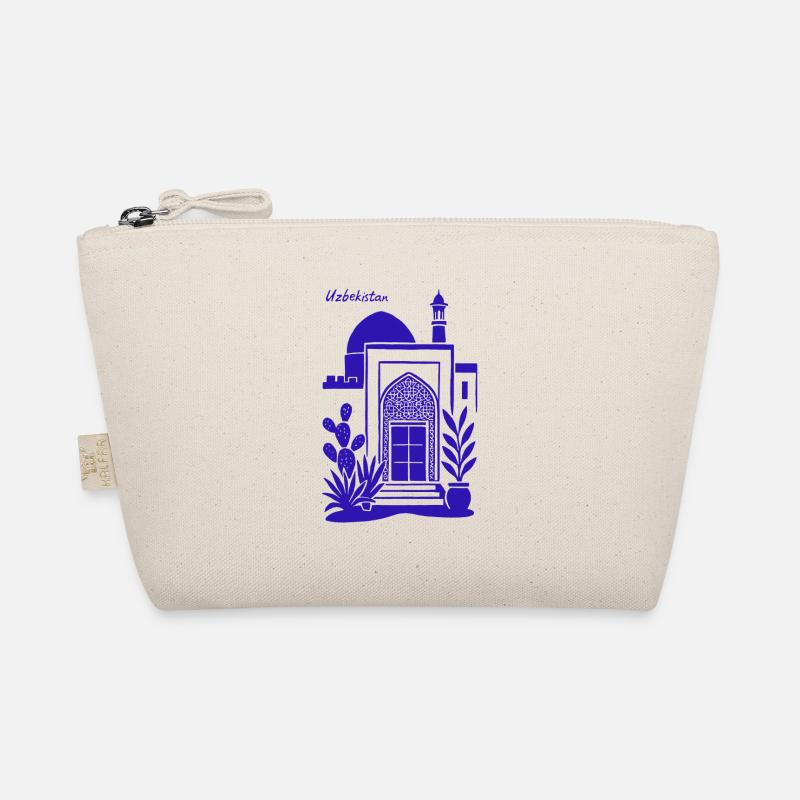 Architecture Ouzbékistan Silhouette Bleue - Trousse biologique - nature