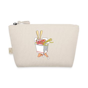 Laufender Nudelkämpfer in lustigen Takeout-Box-Kunst - Bio-Täschchen - Natur - Vorne