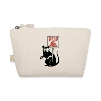 Light Needs Fire Quote Rat - Organic Pouch - nature - Front