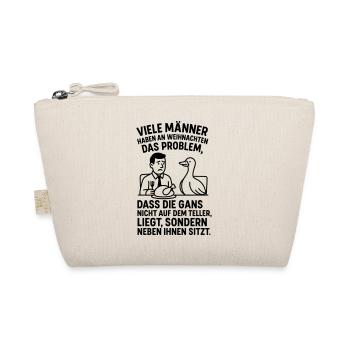 Goose Christmas Men Joke - Organic Pouch - nature - Front