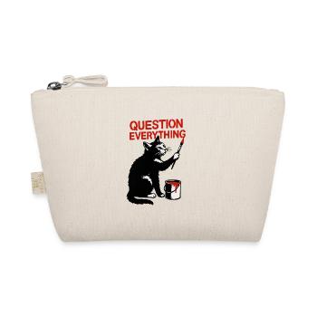 Questioning Everything: Cat Art - Organic Pouch - nature - Front