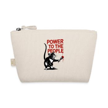 Power to the People Katze Malerei - Bio-Täschchen - Natur - Vorne