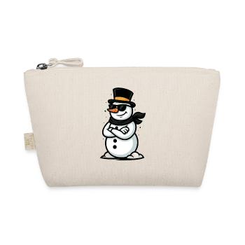 Cool snowman with sunglasses - Organic Pouch - nature - Front