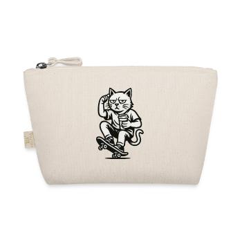 Grim Skate Cat - Organic Pouch - nature - Front