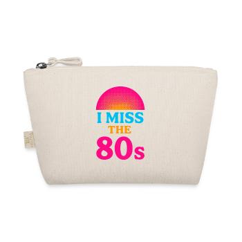I Miss The 80s – Neon Halftone Retro - Organic Pouch - nature - Front