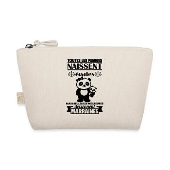 Marraine Cadeau Femme Panda Bébé - Trousse biologique - nature - Devant