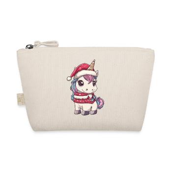 Unicorn Christmas Xmas - Organic Pouch - nature - Front