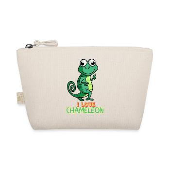 J’adore caméléon, lézard mignon, reptile animal de compagnie - Trousse biologique - nature - Devant
