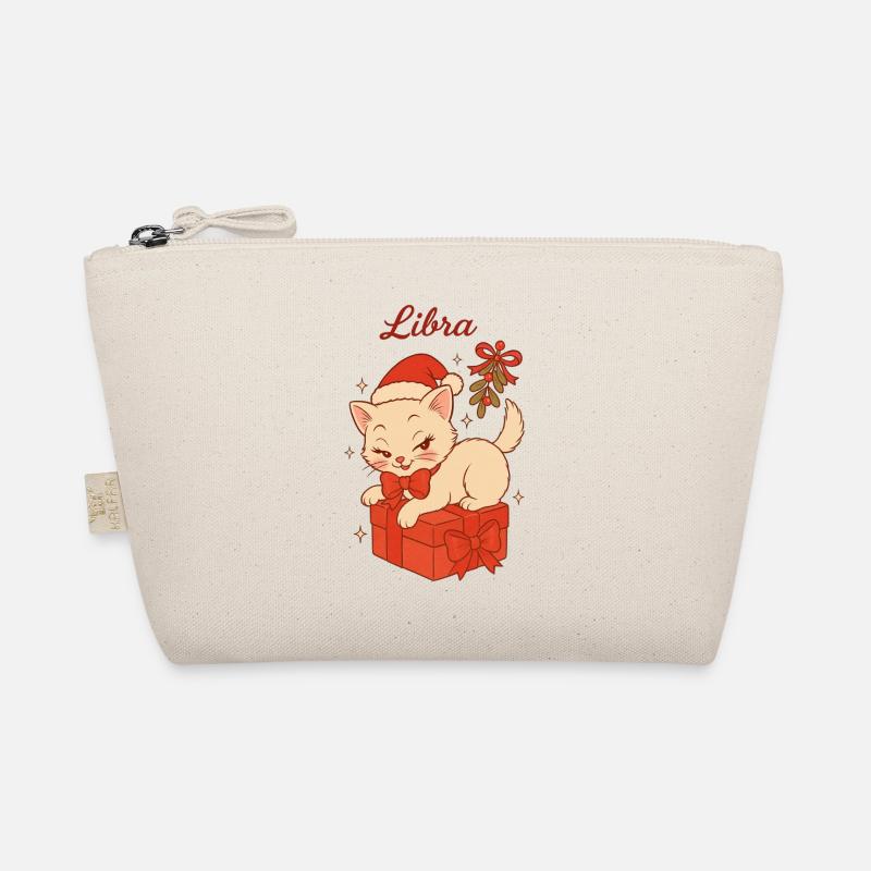 Libra Weihnachtskätzchen Geschenk Bio-Täschchen