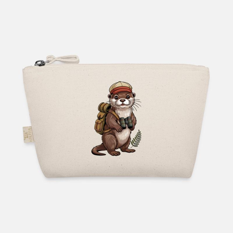 Adventure otter with binoculars Organic Pouch