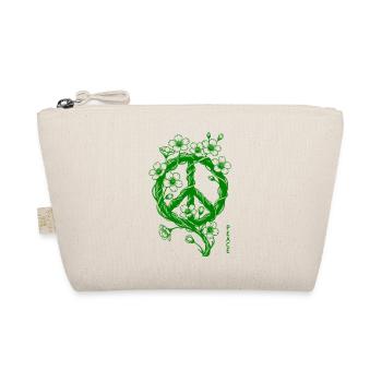 Blossom Peace Symbol - Organic Pouch - nature - Front