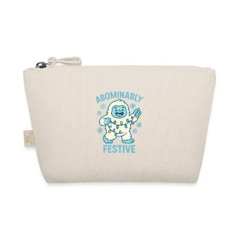 Abominably Festive – Christmas Yeti - Organic Pouch - nature - Front