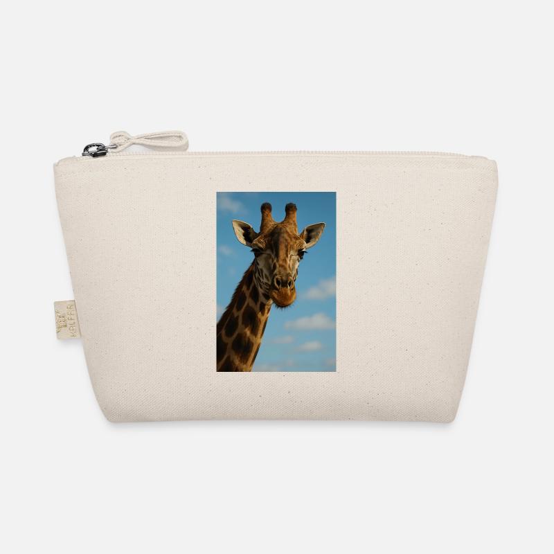 Giraffengesicht vor blauem Himmel Bio-Täschchen