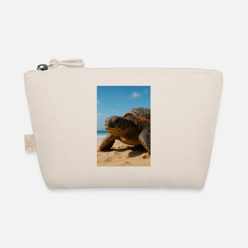 Schildkröte am Strand im Sonnenschein Bio-Täschchen