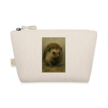 Vintage Hedgehog Portrait - Organic Pouch - nature - Front
