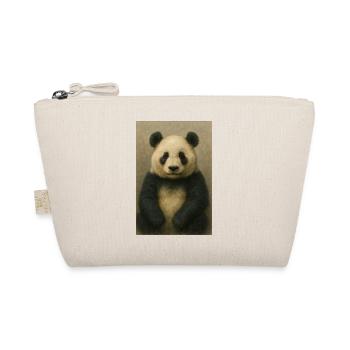 Panda Portrait in Soft Oil Painting - Organic Pouch - nature - Front