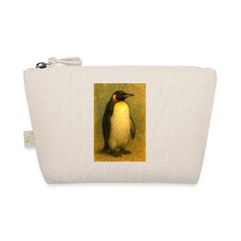 Pastellpinguin im klassischen Porträtstil - Bio-Täschchen - Natur - Vorne