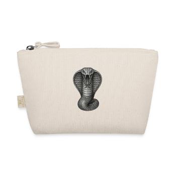 Cobra Graphite Line Illustration - Organic Pouch - nature - Front
