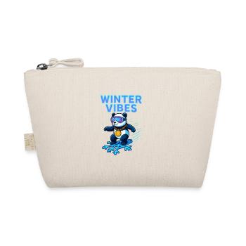 Winter Vibes Panda Neon - Organic Pouch - nature - Front