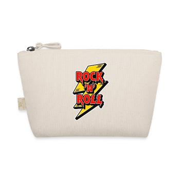 Rock N Roll Lightning Bolt Emblem - Bio-Täschchen - Natur - Vorne