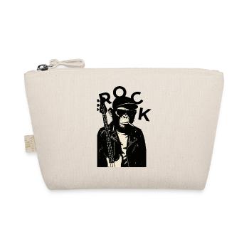 Monkey Biker Rock Guitarist - Organic Pouch - nature - Front