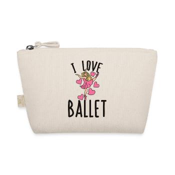 J’adore les cœurs de danseurs de ballet - Trousse biologique - nature - Devant