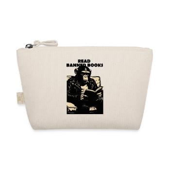 Read Banned Books Chimp - Organic Pouch - nature - Front
