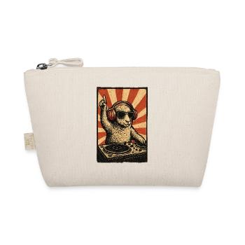 DJ Sheep with headphones - Organic Pouch - nature - Front