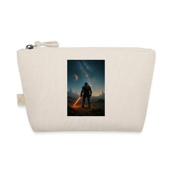 Astronaut with red lightsaber on alien world - Organic Pouch - nature - Front