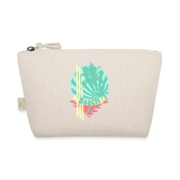 Bannière de la mer des palmiers de plage - Trousse biologique - nature - Devant
