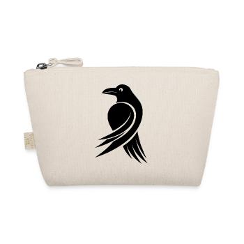 Black Raven with Tribal Vibes - Organic Pouch - nature - Front