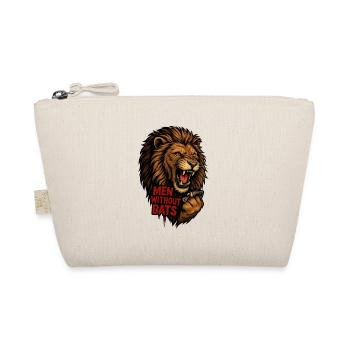 Lion with lettering Men Without Bats - Organic Pouch - nature - Front