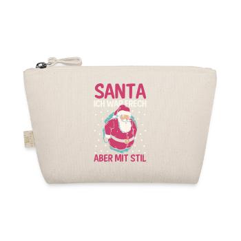 Santa Claus Christmas Time Naughty Christmas - Organic Pouch - nature - Front