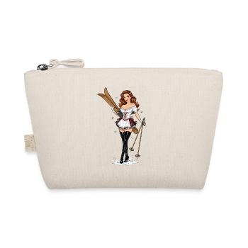 Dirndl ski pinup - Organic Pouch - nature - Front