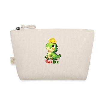 Tree Rex with fairy lights and gift Christmas - Organic Pouch - nature - Front