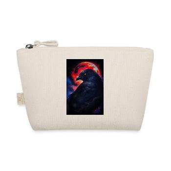 Raven in front of fire moon - Organic Pouch - nature - Front