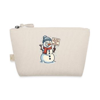 Gingerbread Snowman Saying - Organic Pouch - nature - Front