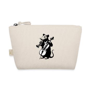 Musical mouse with cello and clarinet - Organic Pouch - nature - Front