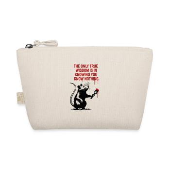 Rat knows that she doesn't know anything - Organic Pouch - nature - Front